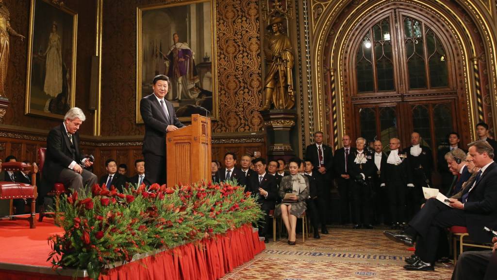 President Xi addressing Parliament