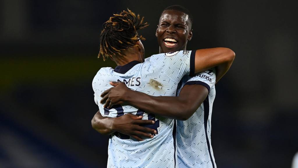 Chelsea's Reece James and Kurt Zouma celebrate