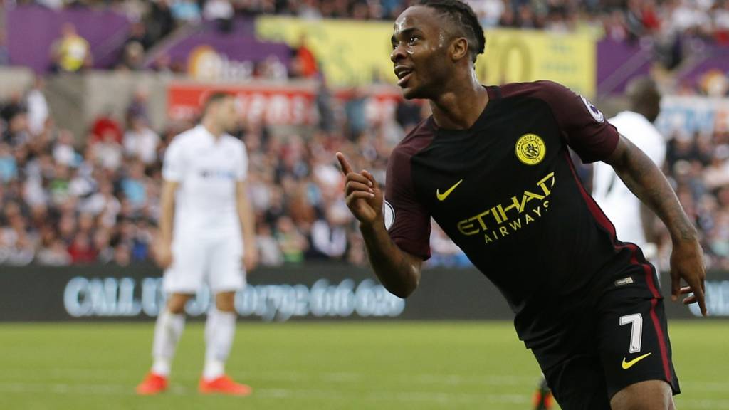 Raheem Sterling celebrates