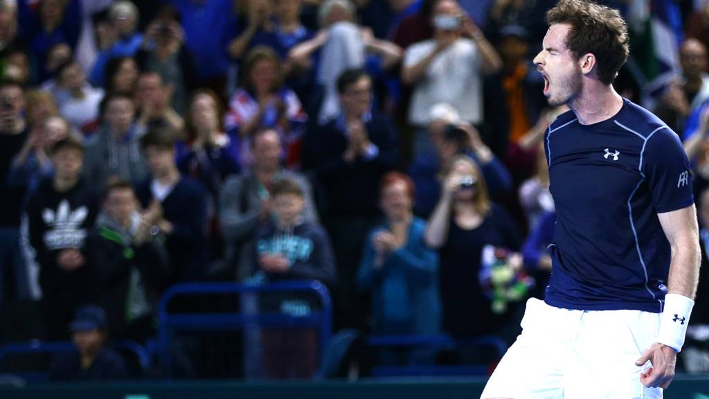 Andy Murray celebrates