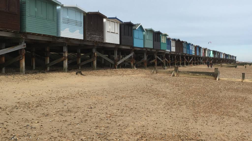 The Whalings beach huts, Frinton-on-Sea