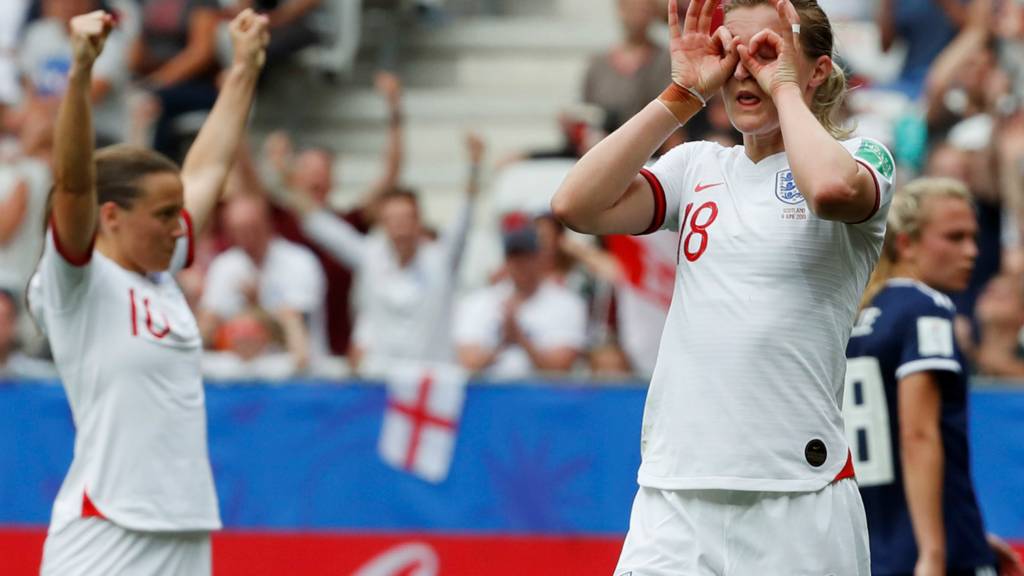 White celebrates for England