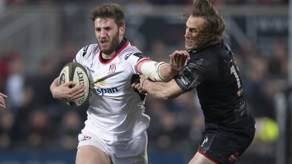 Ulster's Stuart McCloskey in action against Ospreys