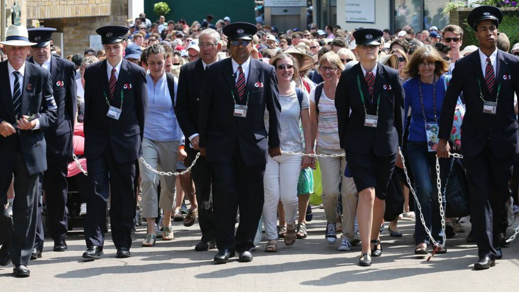 People enter Wimbledon