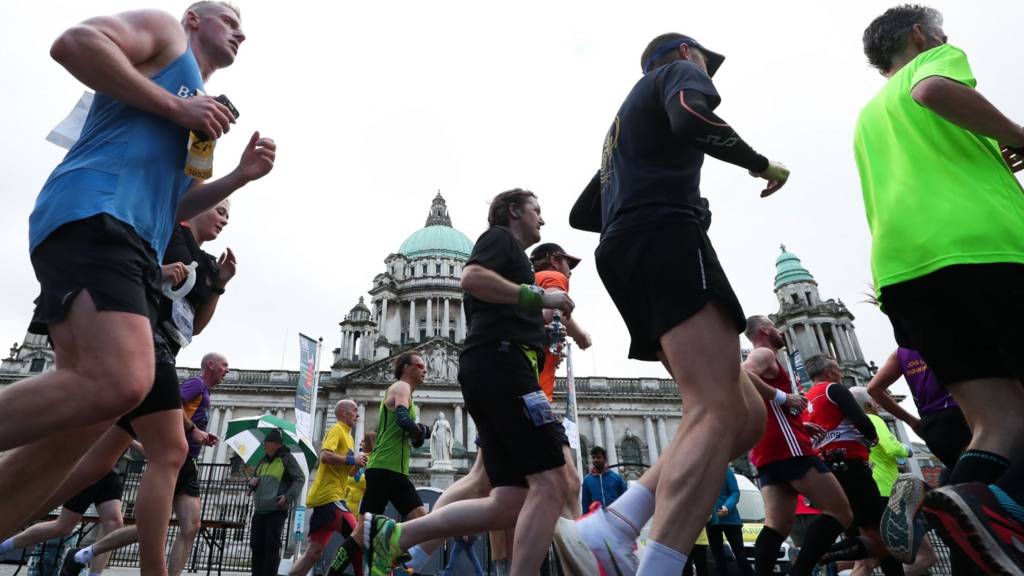 Runners taking part in the Belfast CityMarathon