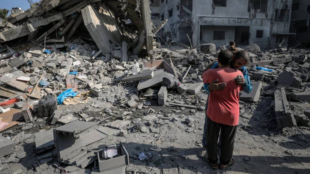 Rubble in Gaza