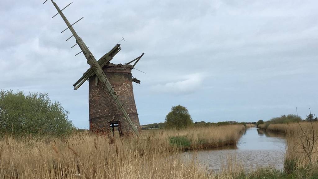 Derelict windmill near Horsey