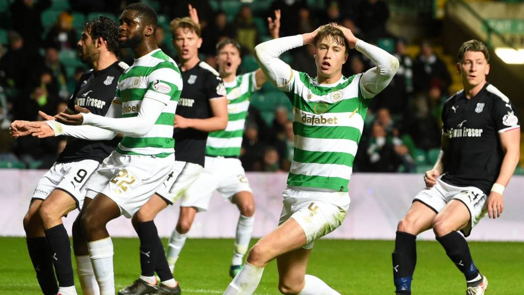 Celtic and Dundee players