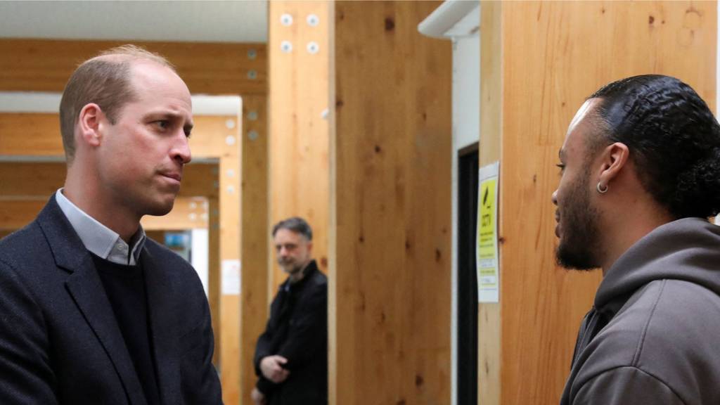 Prince William speaks to man at Sheffield homelessness event