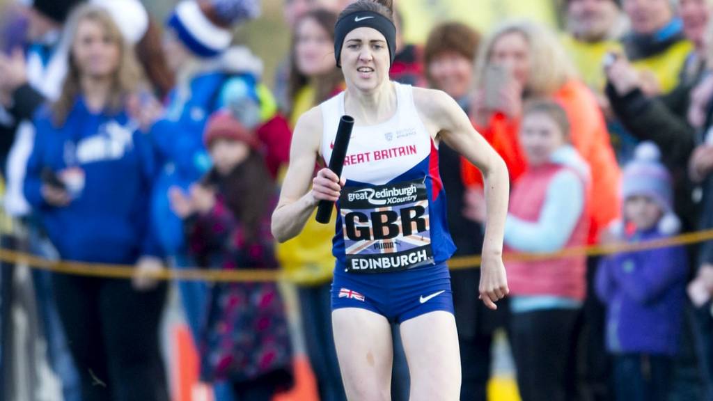 Laura Muir competes in the Great Edinburgh Cross Country