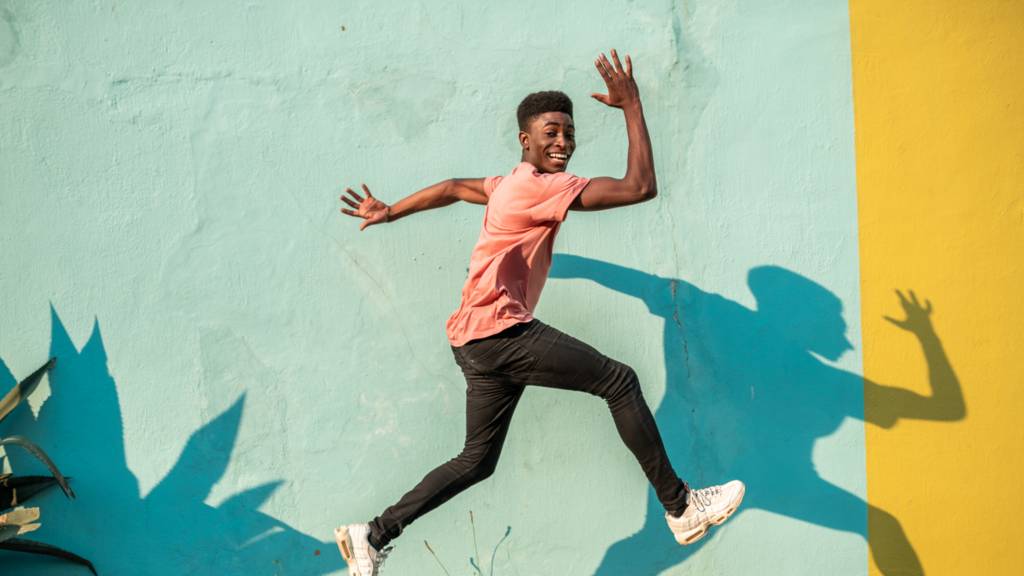 A man jumping in South Africa