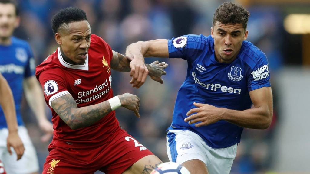 Everton"s Dominic Calvert-Lewin and Liverpool"s Nathaniel Clyne