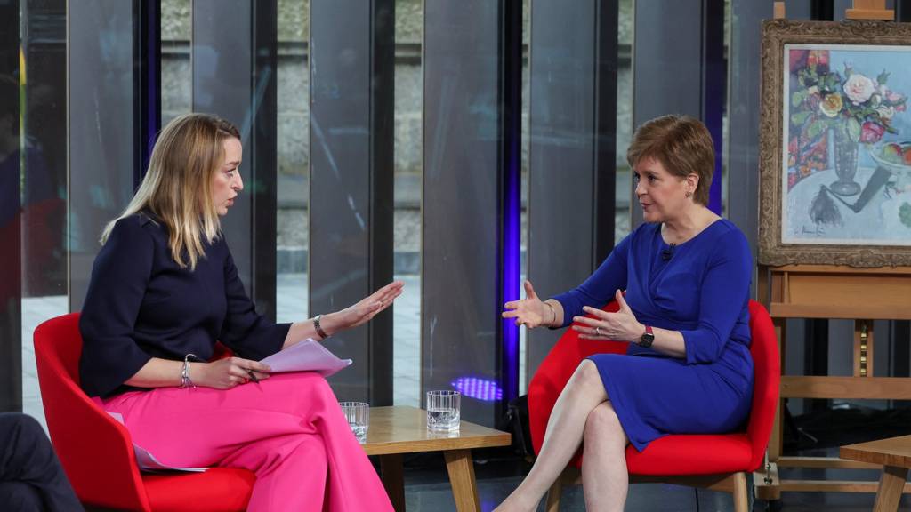 Scotland’s First Minister Sturgeon appears on the Sunday with Laura Kuenssberg show, in Aberdeen