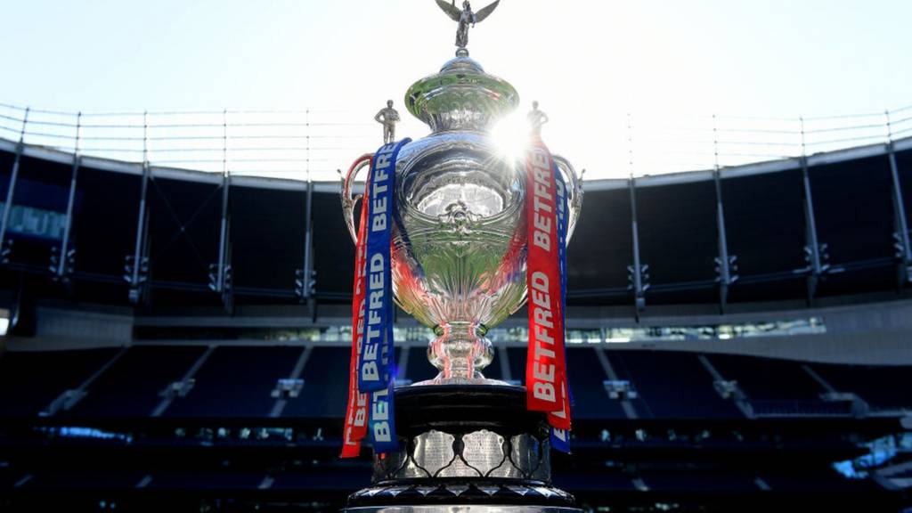 A general view of the trophy prior to the Betfred Challenge Cup Final