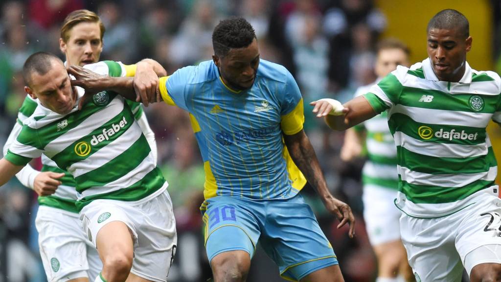 Celtic and Astana players