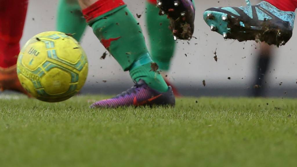 action from Glentoran against Linfield
