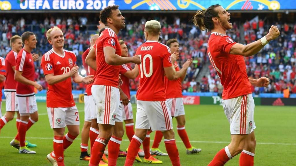 Wales team celebrating