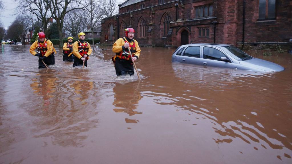 Rescuers in Warwick Road, Carlisle