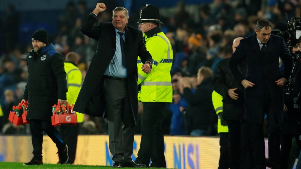 Sam Allardyce celebrates victory