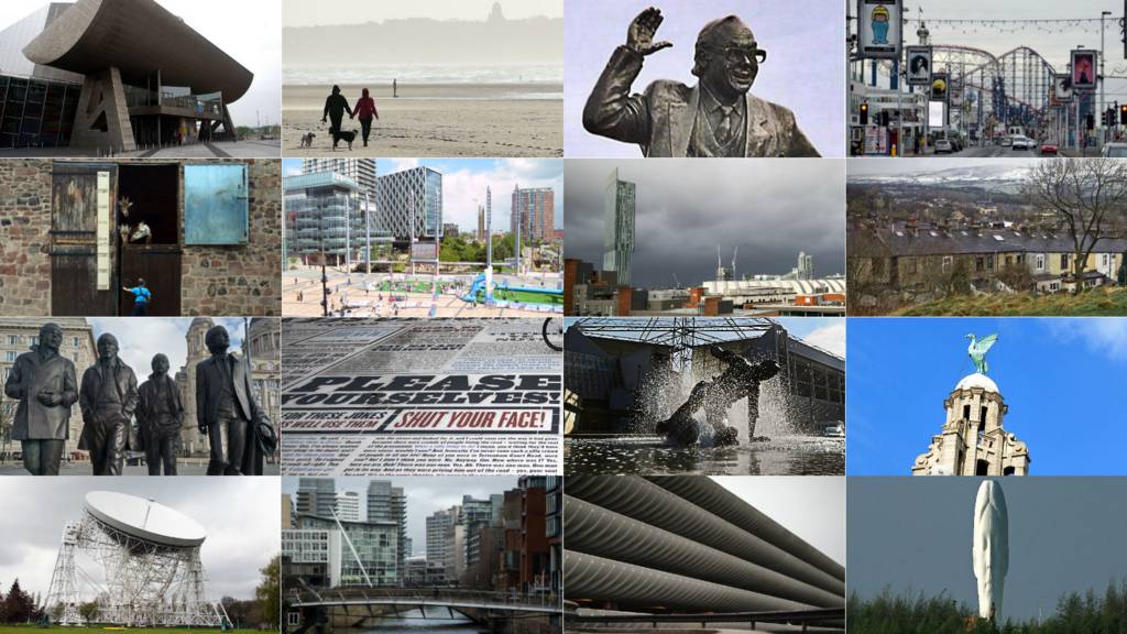 Places and statues in North West England