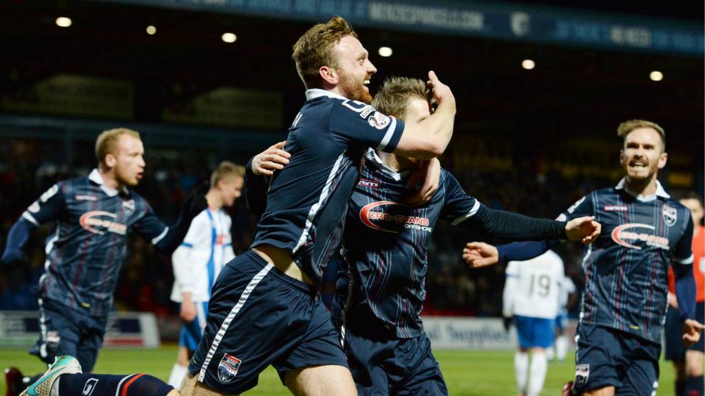 Craig Curran celebrates his opener against Kilmarnock