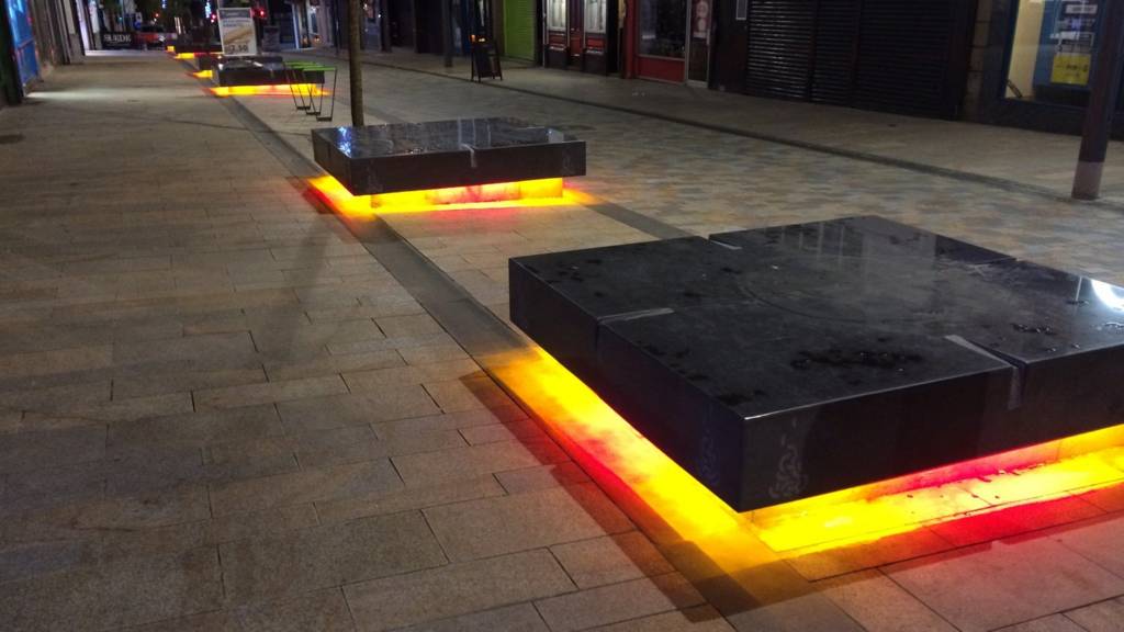 Hanley seats lit up