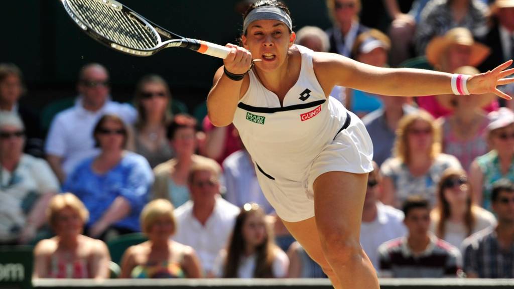 Marion Bartoli plays a shot