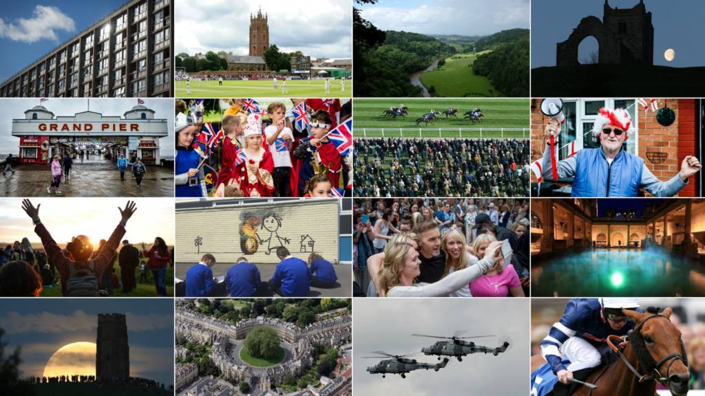A montage of images from the West of England