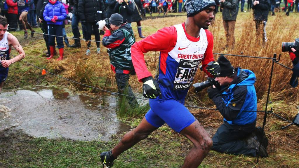 Mo Farah in aciton