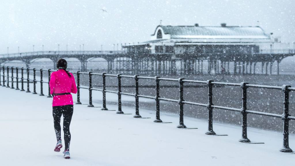 Snowy weather in Cleethorpes