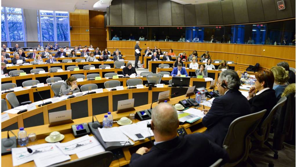 European Parliament committee wideshot