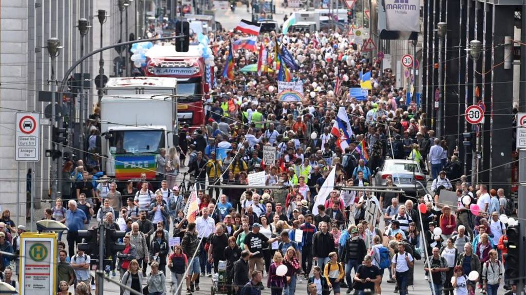 Berlin demonstration against coronavirus restrictions, 29 August