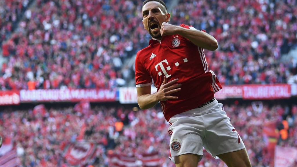 Franck Ribery celebrates