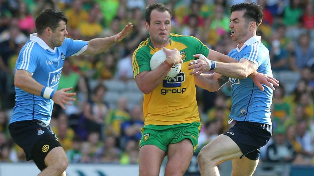 Michael Murphy (centre) is likely to be a key performer for Donegal against Dublin