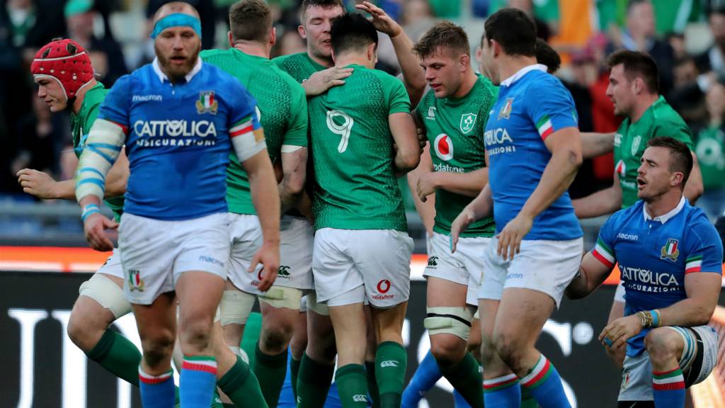 Image result for ireland beat italy rugby six nations