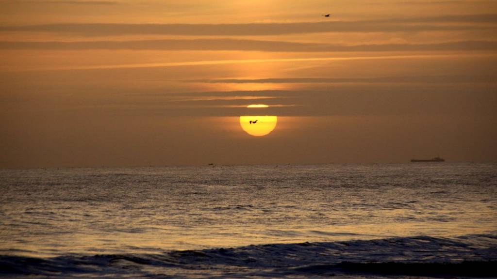 Sunrise over north sea