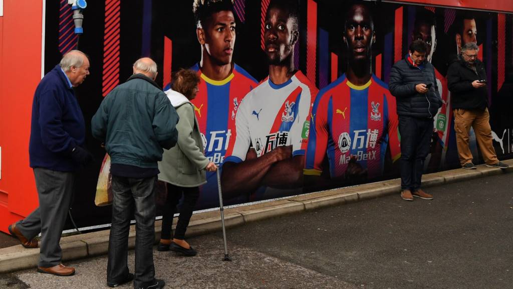 Crystal Palace fans arrives at the ground