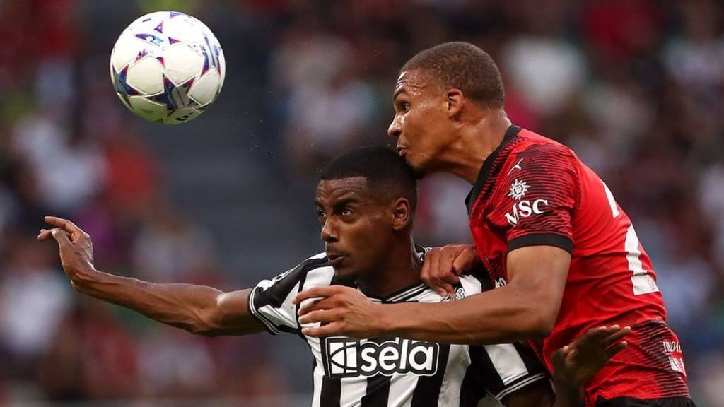 Uefa Champions league match AC Milan vs Newcastle united