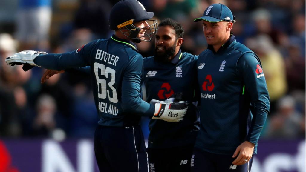 Adil Rashid celebrates a wicket