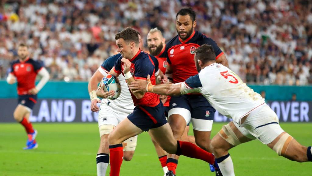 Rugby World Cup: England score seven 