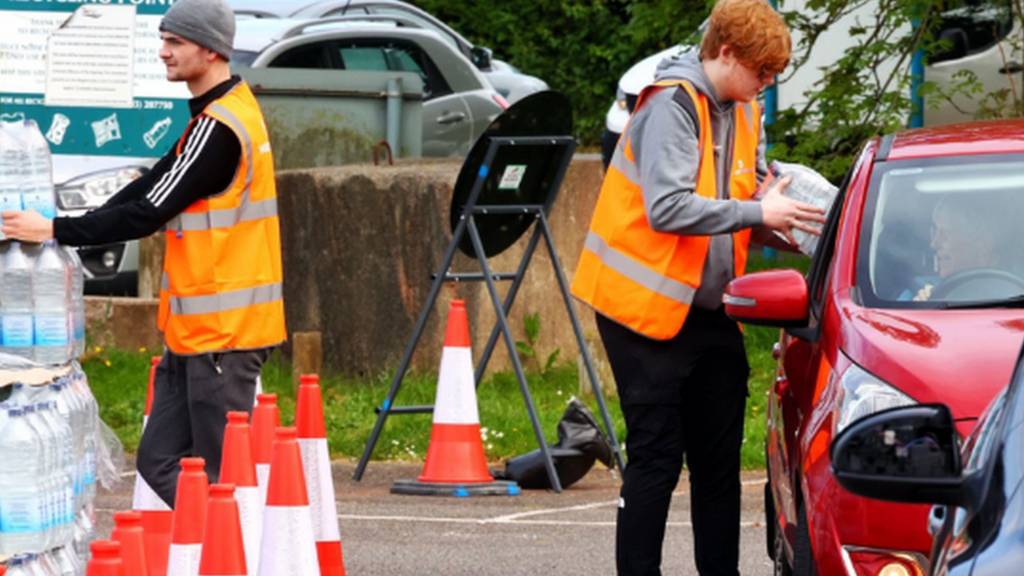 South West Water has been providing bottled water to local residents