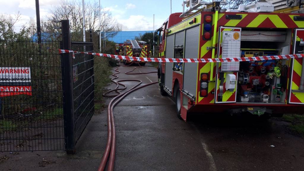 Fire appliances at Pontins
