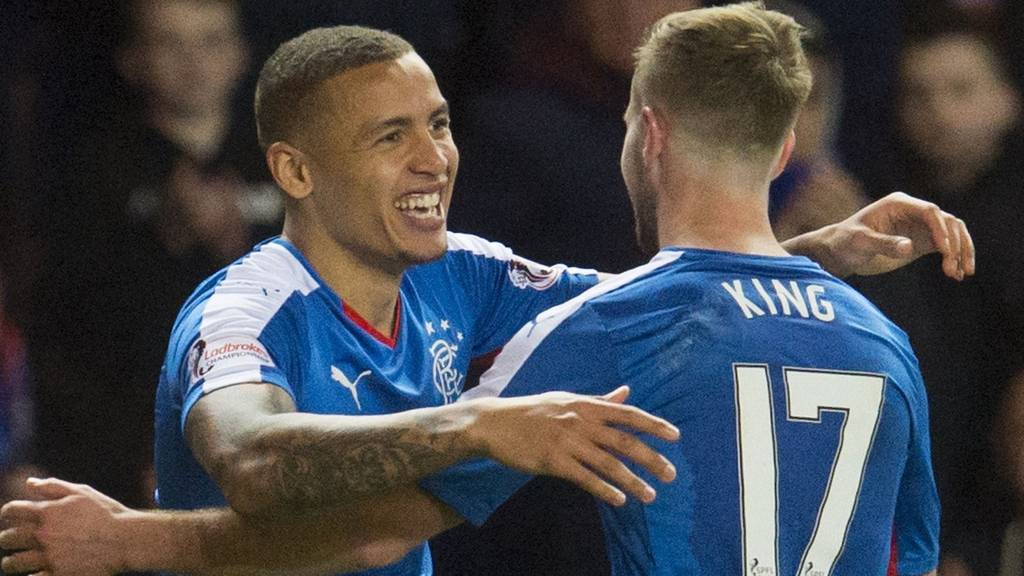 James Tavernier (left) celebrates with Billy King