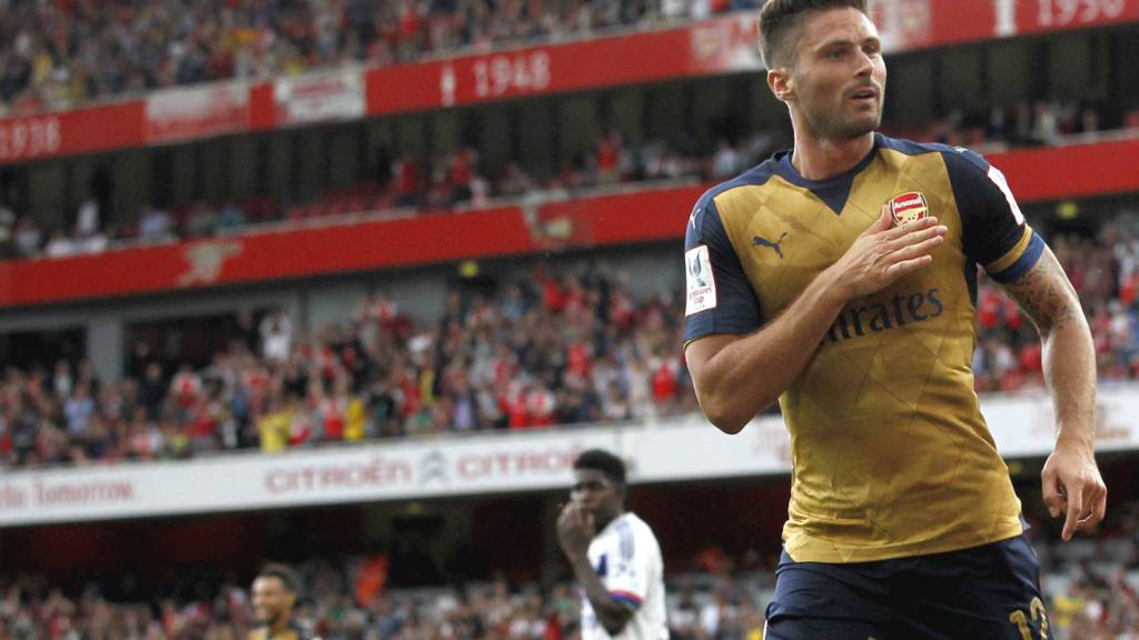 Olivier Giroud celebrates
