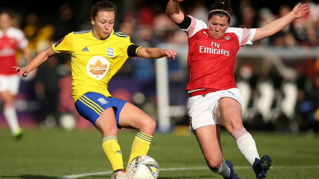 Emma Mitchell makes a tackle
