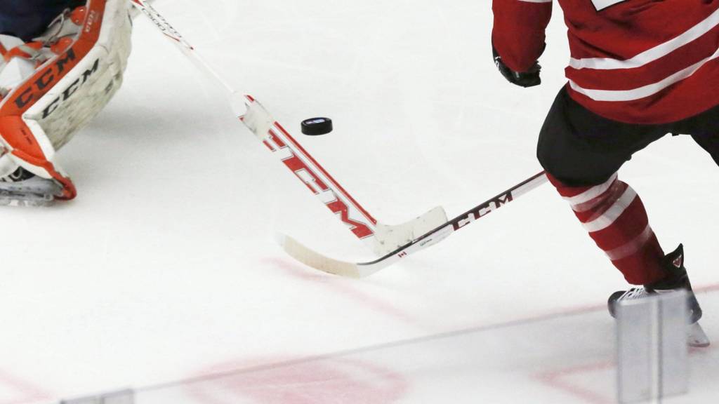 Ice hockey players in action