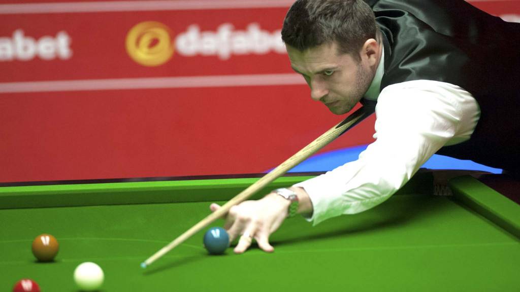 Mark Selby during his match against Michael White during the 2014 Championship