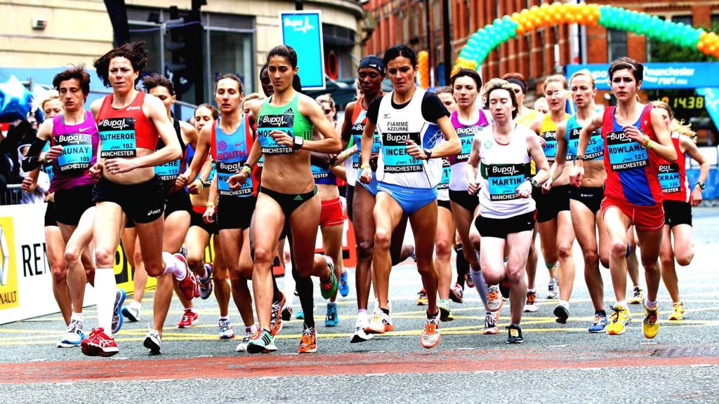 Women's elite Bupa Great Manchester Run leading group
