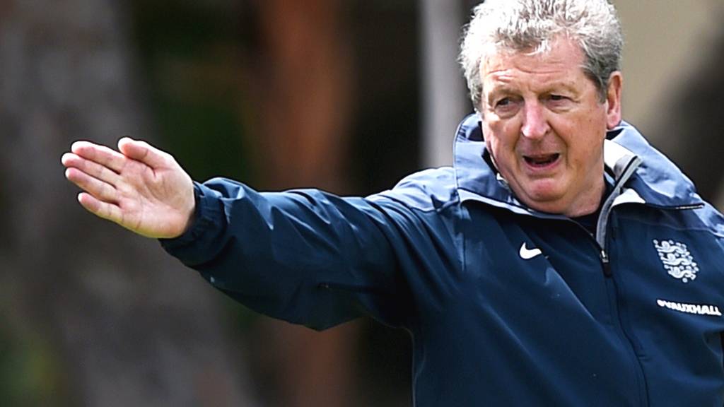 Roy Hodgson takes England training