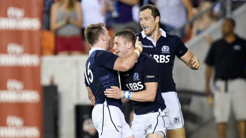 Scotland players celebrating